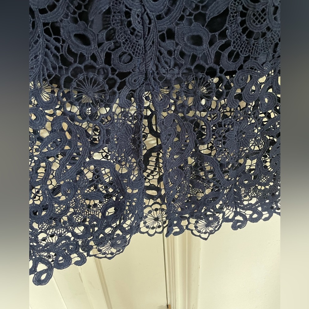 Chi Chi London Blue Lace Dress - Gem